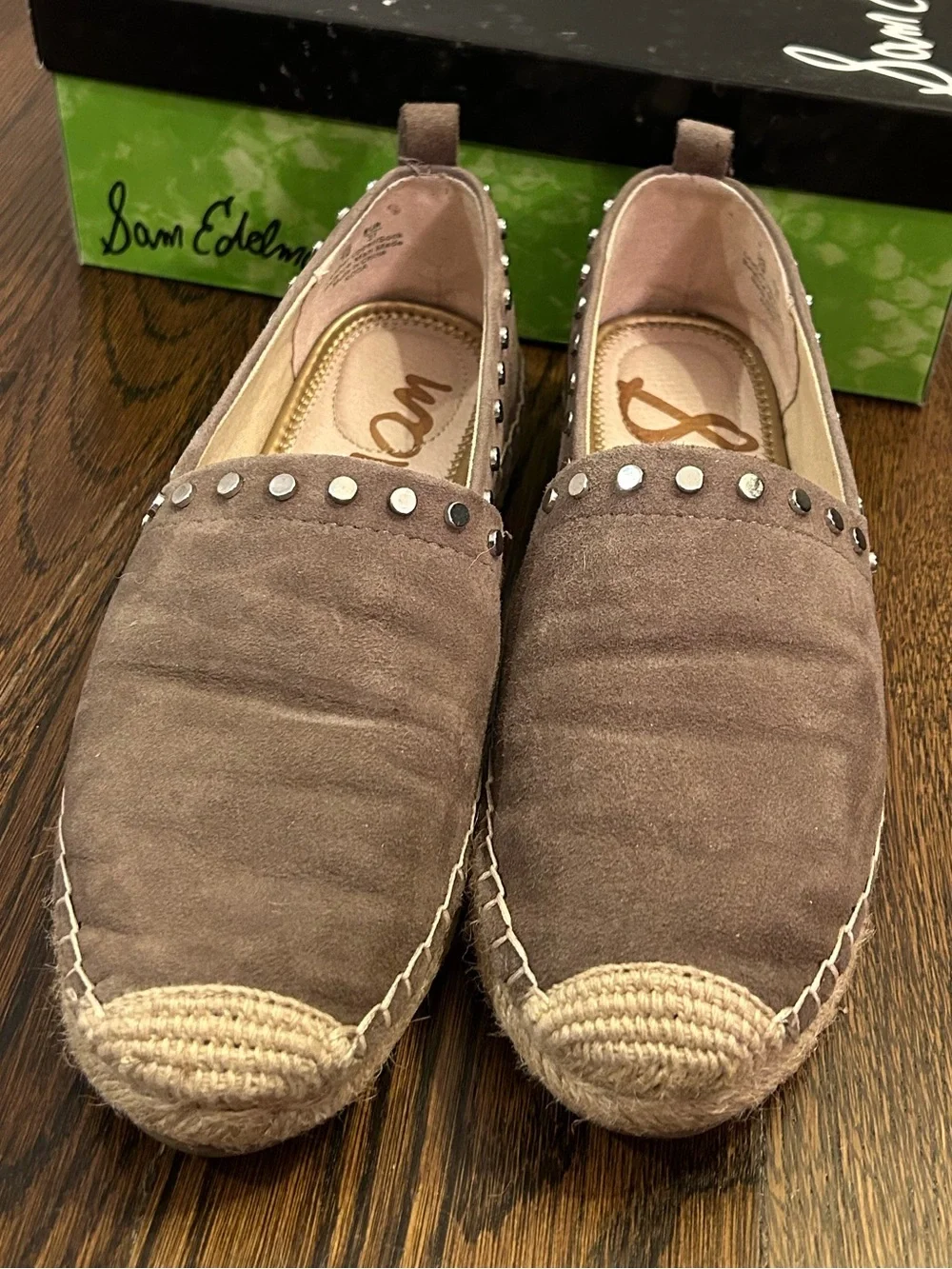 Sam Edelman Koda Suede Studded Espadrille Slip-Ons